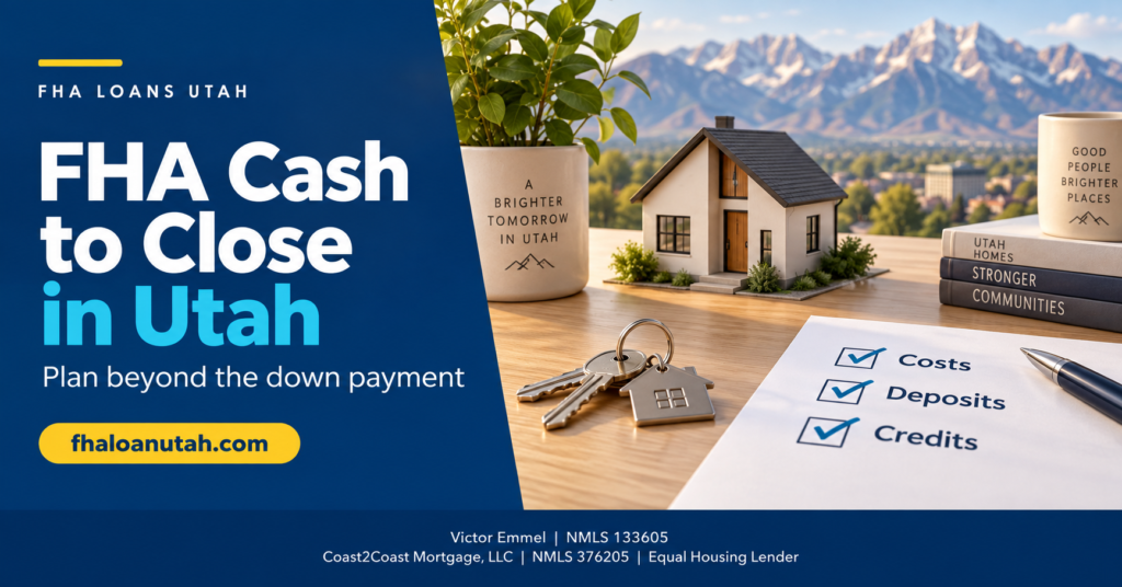 FHA cash to close planning checklist for Utah homebuyers.